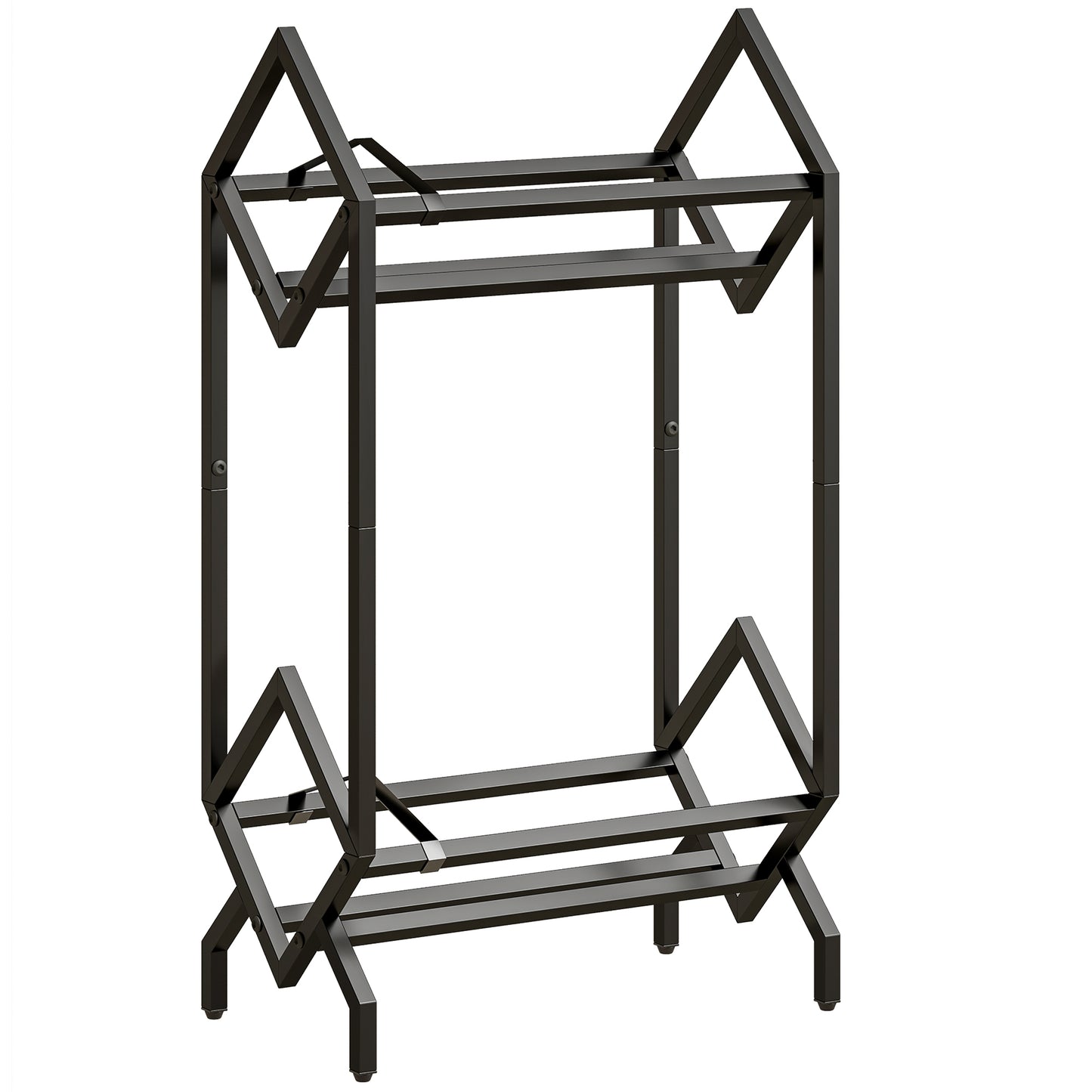 HOMCOM 50 CD Storage Rack, 2-Tier Metal CD Storage Unit, Free Standing, Easy to Assemble, Black