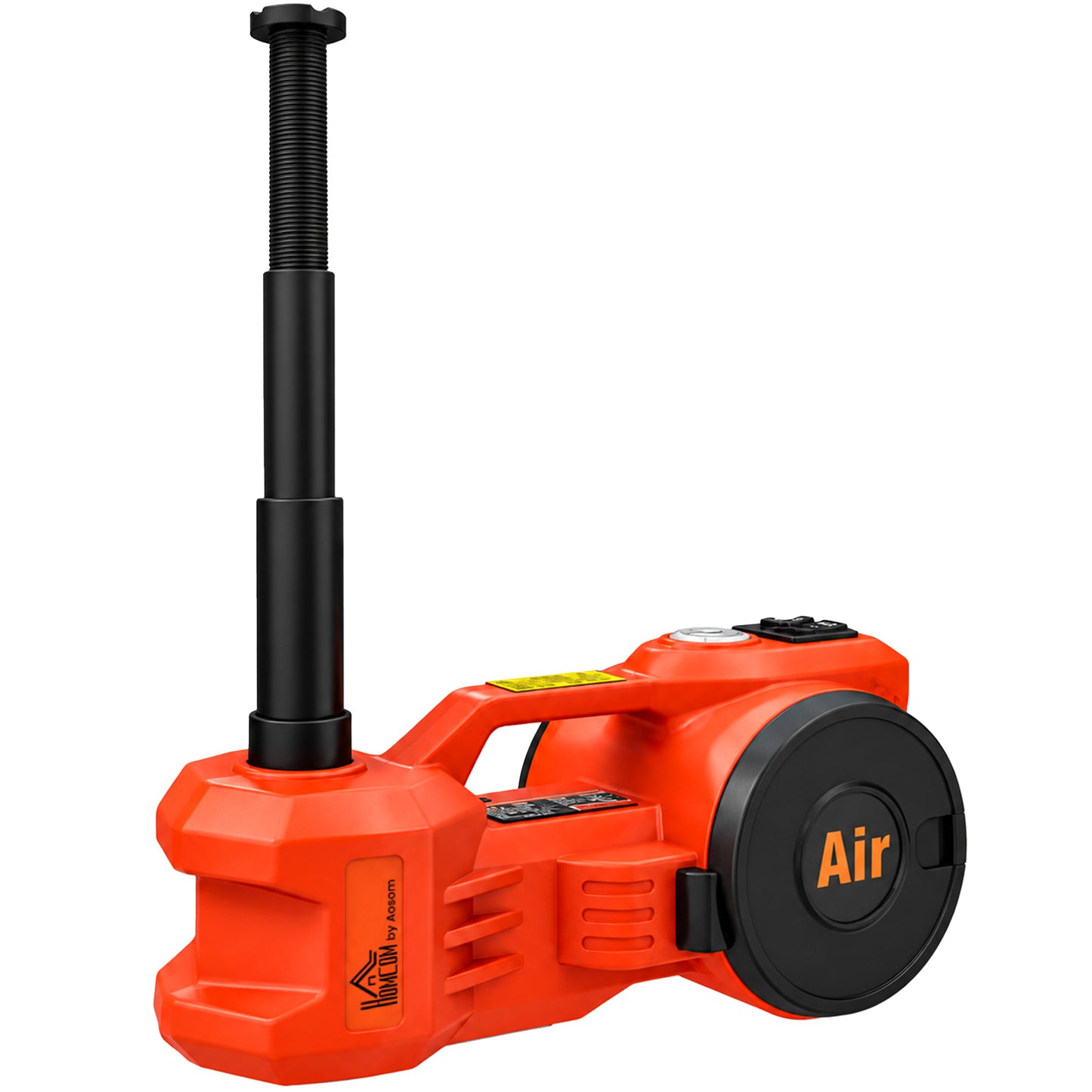 HOMCOM Electric Car Jack Kit, 5Ton 12V Electric Hydraulic Car Jack Lift with 15.5-45 cm Lift, Air Pump, Reflective Case, Orange