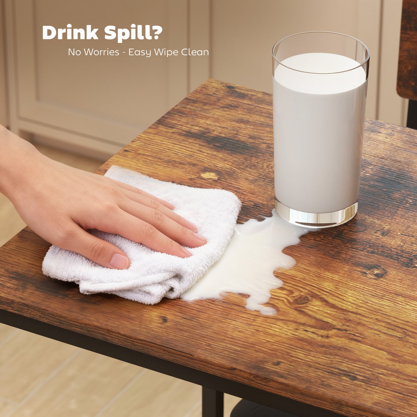 HOMCOM Three-Piece Compact Bar Table Set - Brown/Black