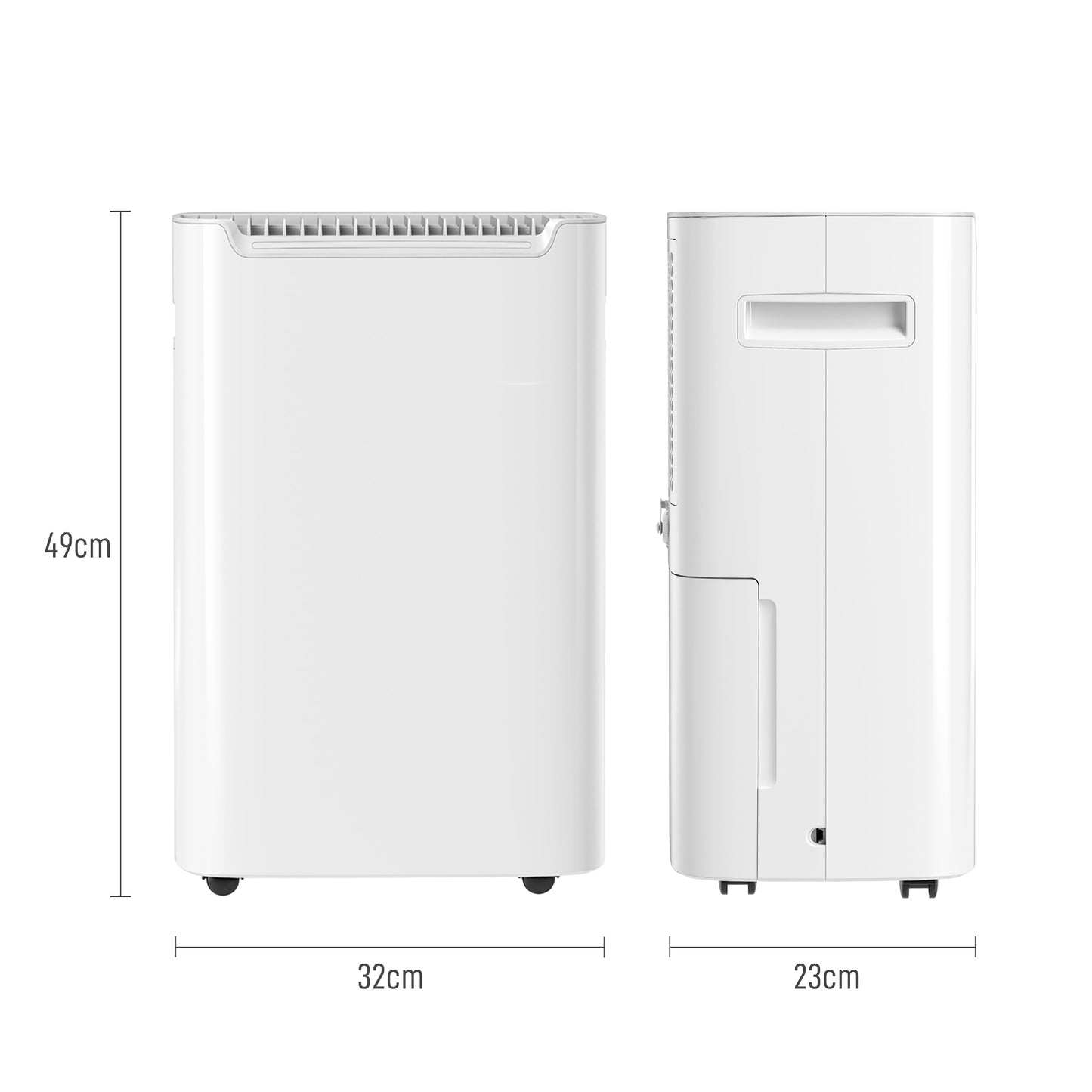 HOMCOM 20L/Day Dehumidifier 2.5L Water Tank, 24H Timer On/off, Digital Humidity Display