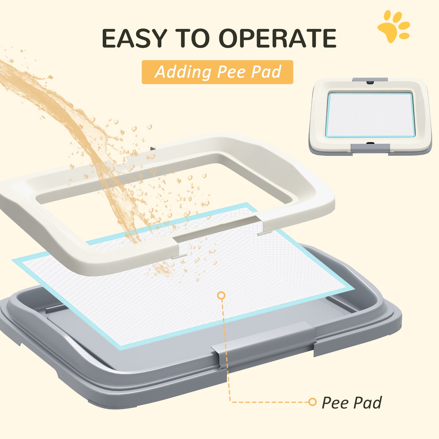 PawHut Dog Toilet Tray for Training Dogs, 47 x 34 x 6cm