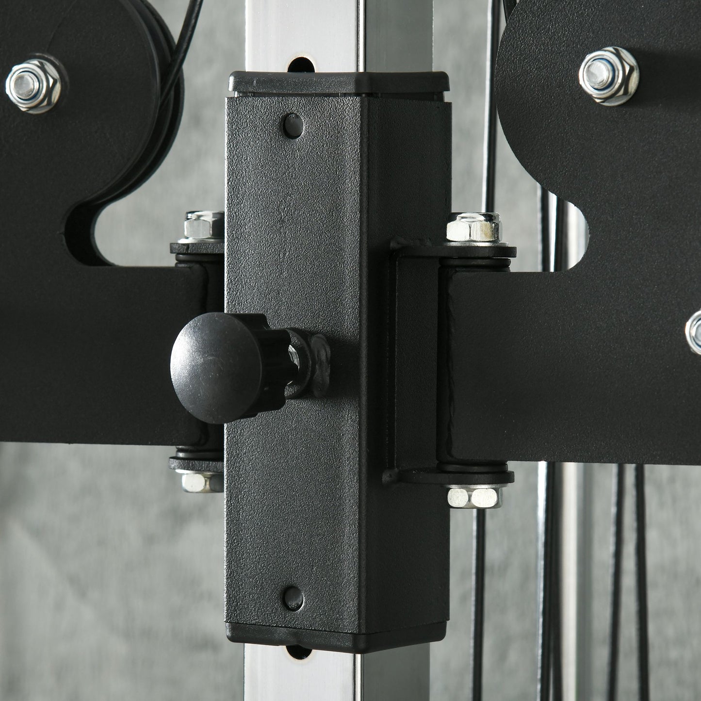 SPORTNOW Wall Mount Cable Machine, 15 Positions Adjustable Cable Crossover Machine Dual Pulley System for Home Gym