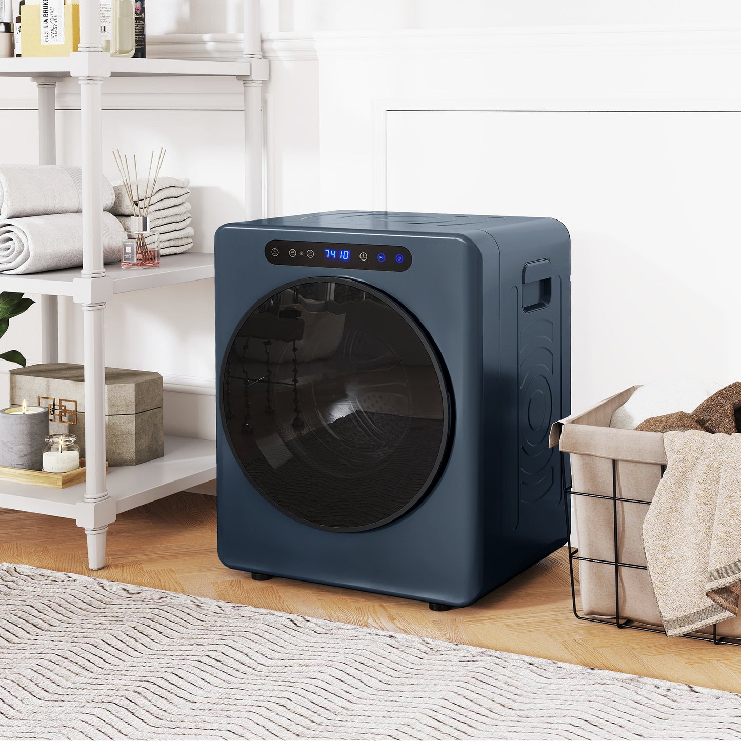 HOMCOM 5kg Compact 40-60°C  Tumble Dryer Blue
