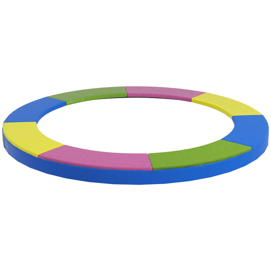 SPORTNOW 10FT Trampoline Spring Cover, Plastic Pad Replacement with Elastic Cord, Waterproof, UV & Tear-Resistant, Multi-Colored