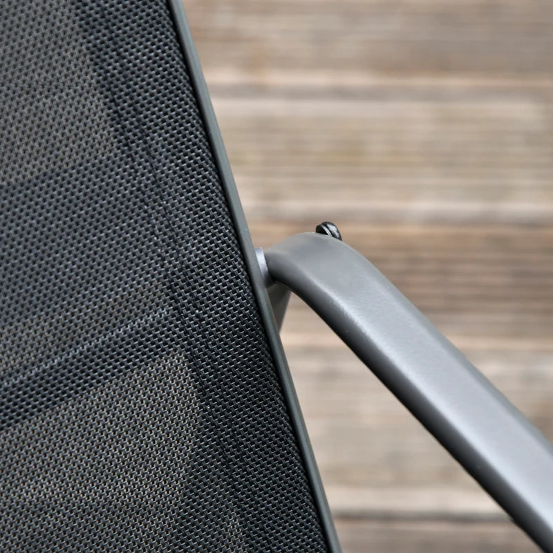 Outsunny 4 Piece Garden Furniture Set Outdoor Patio Sofa Set with Double Chair, Single Chairs and Glass Top Table for Terrace and Balcony, Black