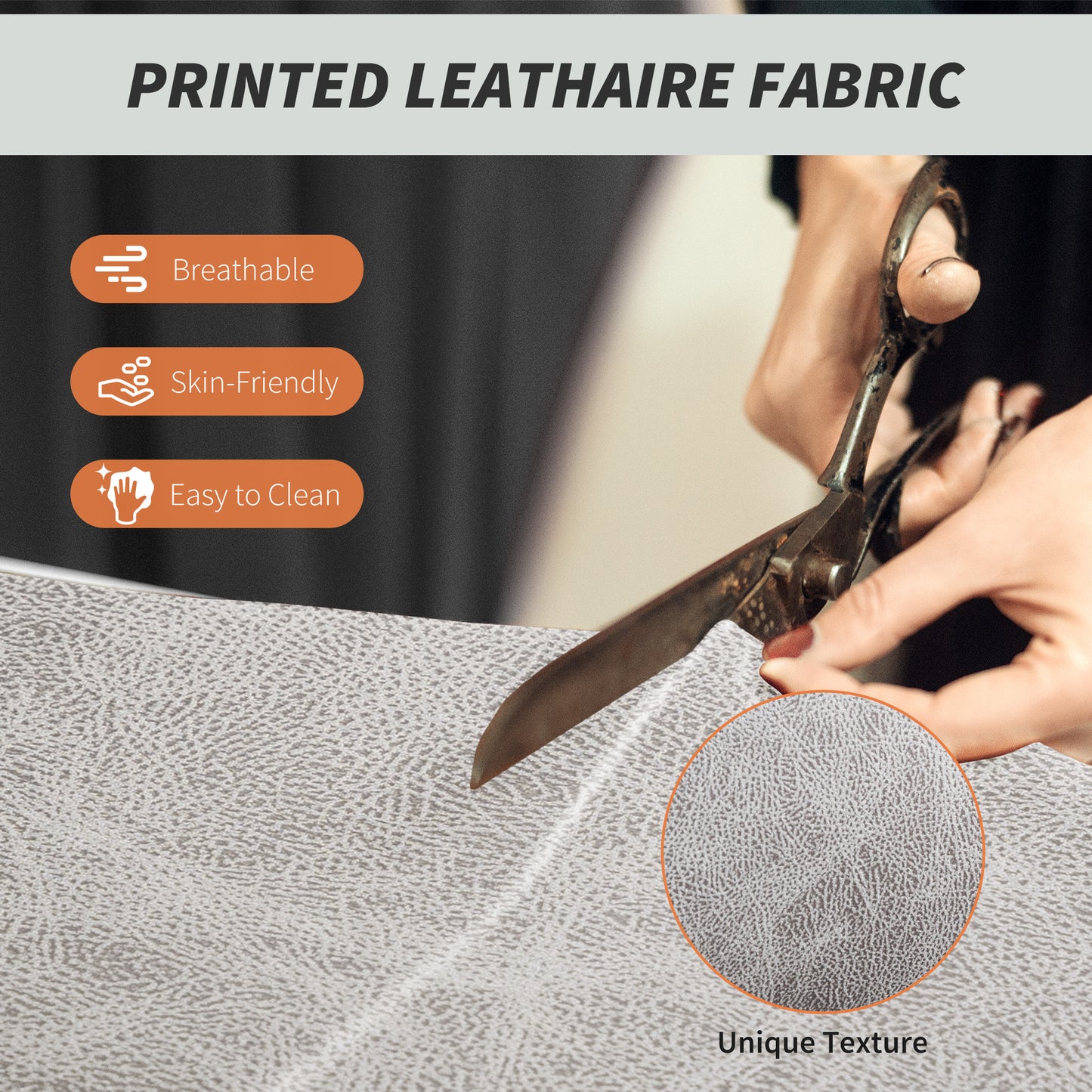 HOMCOM Leathaire Reclining Office Chair with Lumbar Support Pillow - Grey