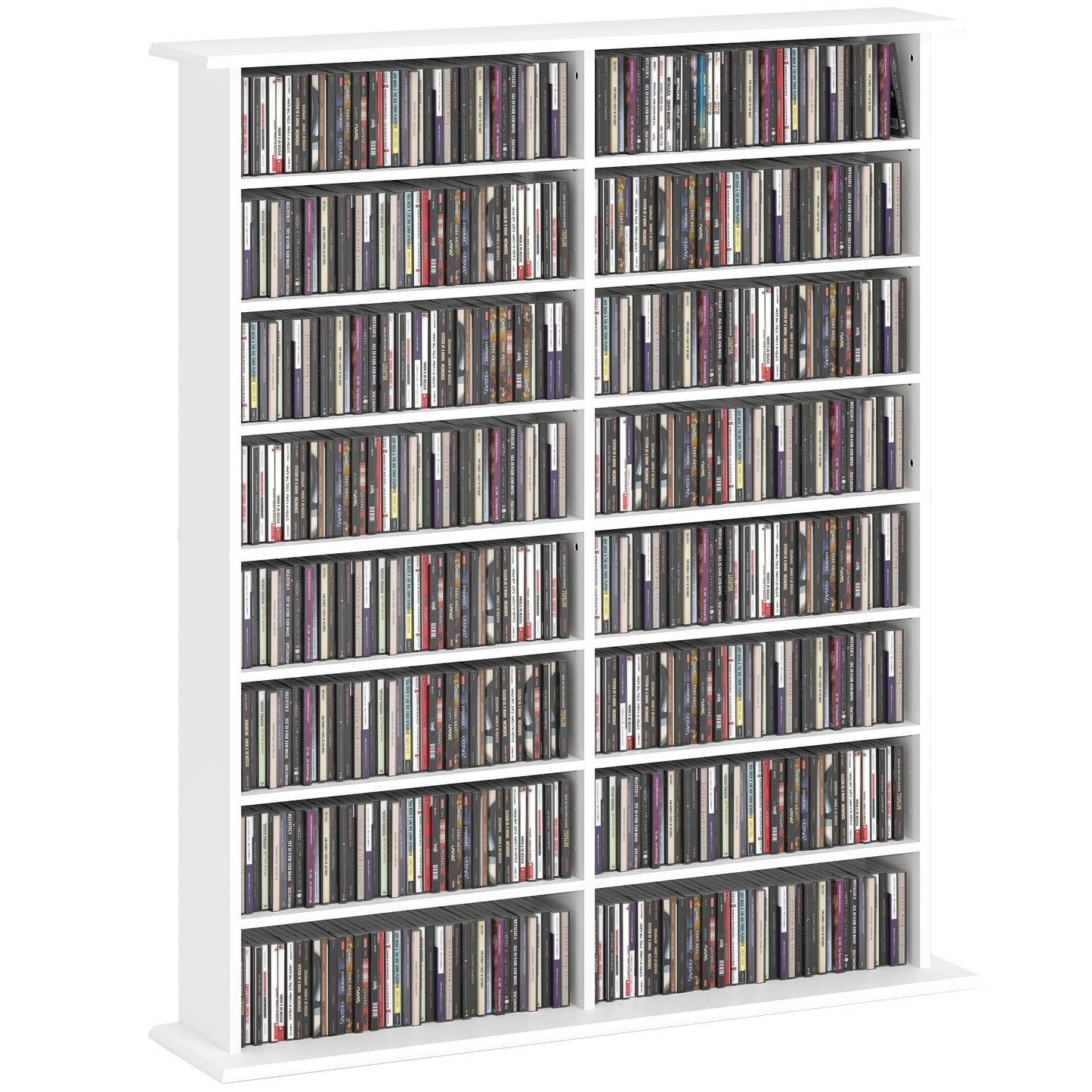 HOMCOM 720 CD/396 DVD/396 Blu-ray Storage Unit - White