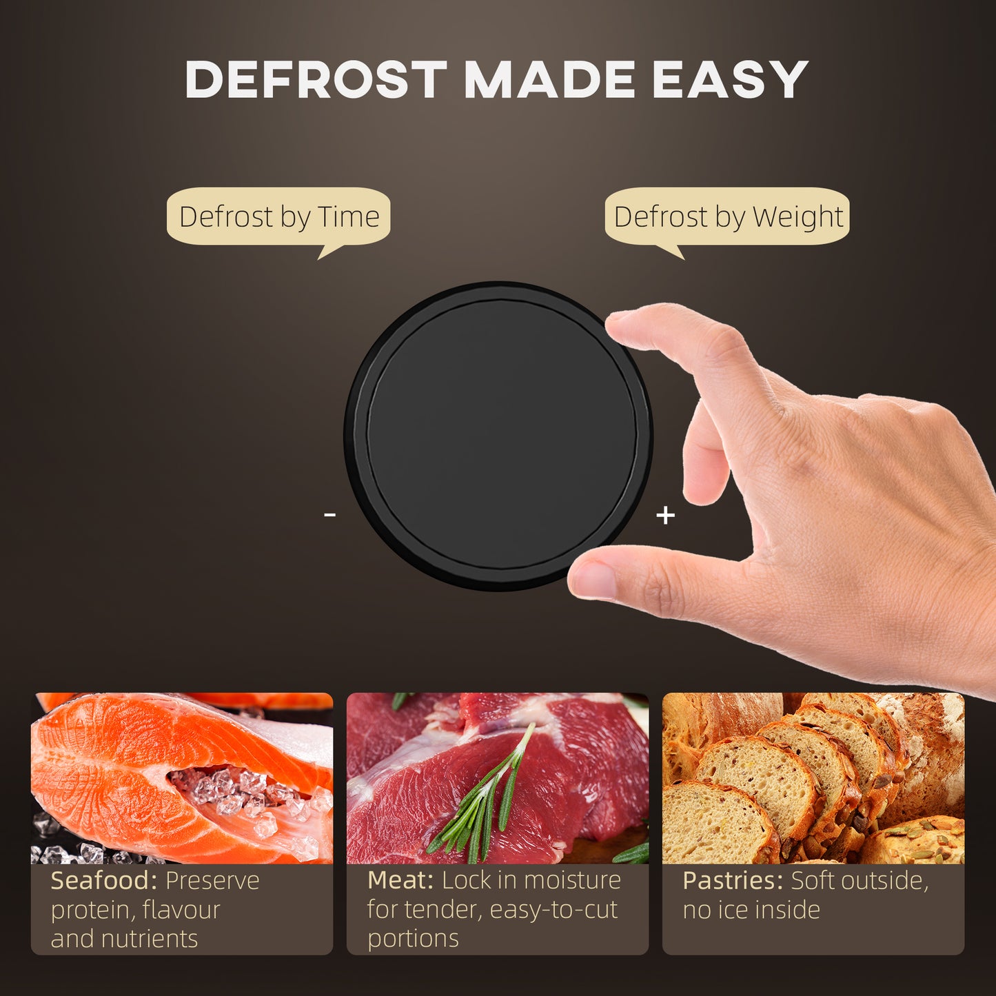 HOMCOM 23L 800W Digital Solo Microwave, 10 Power Levels, Auto Defrost, 8 Cook Menus, Timer, Black