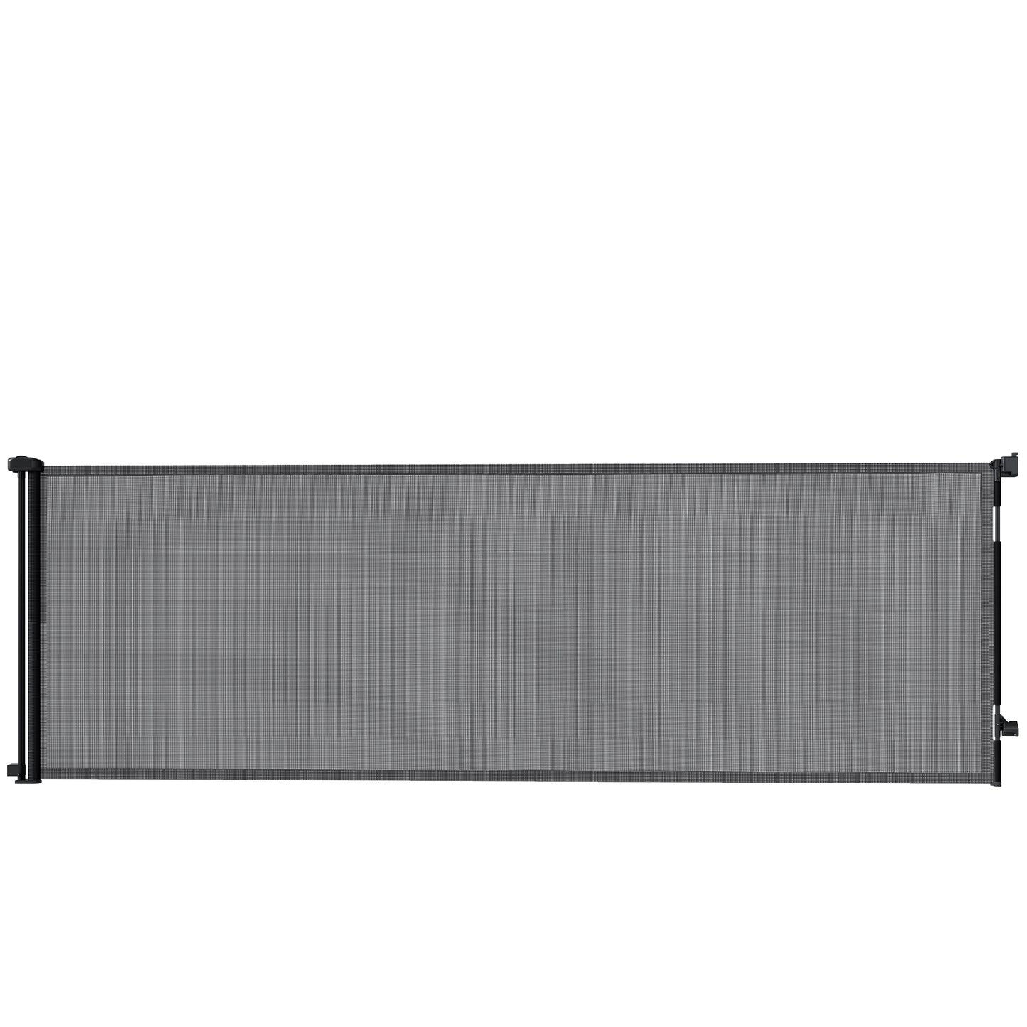 PawHut Retractable Dog Gate, Extends to 300 cm Wide & 104 cm Tall, Mesh Pet Gate Single Hand Operation, for Stairs Doorways