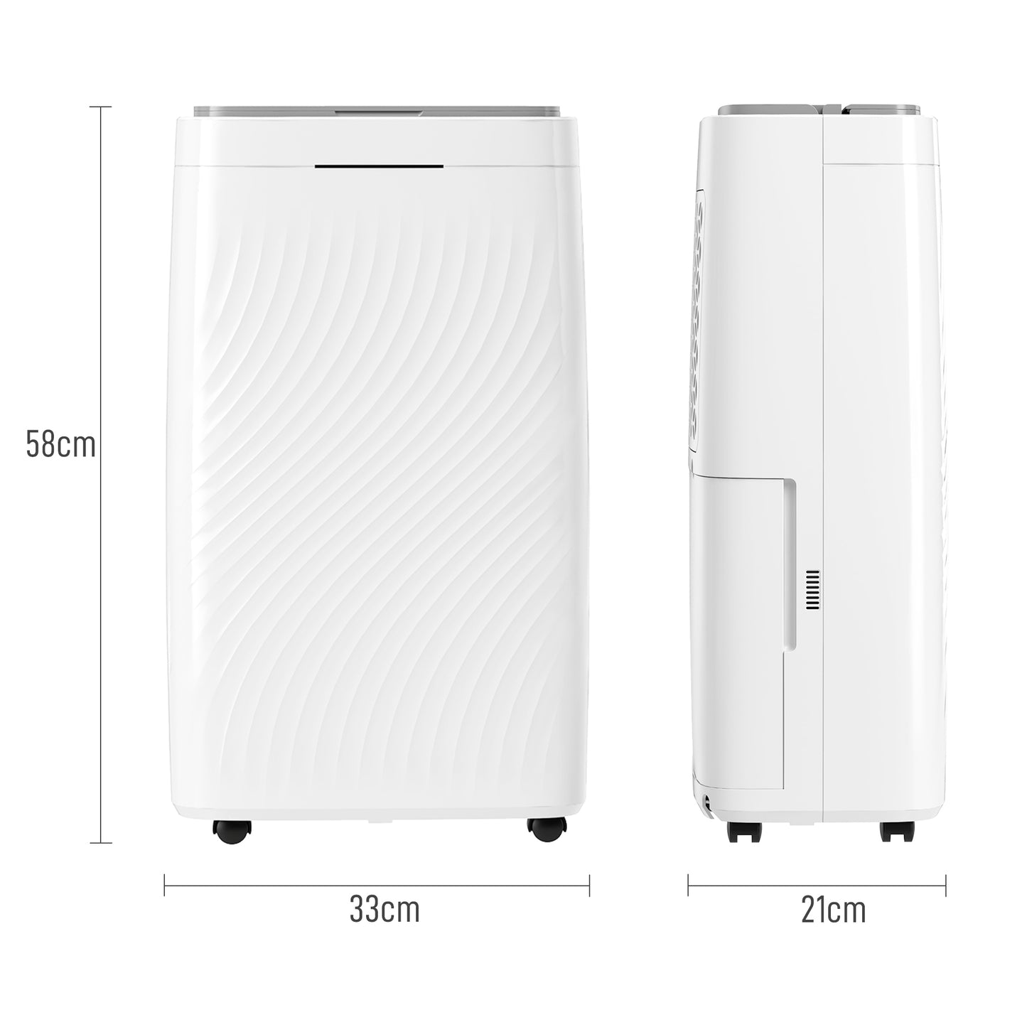 HOMCOM 16L/Day Dehumidifier with Activated Carbon Air Filter, Continuous Drainage, 5.5L Water Tank