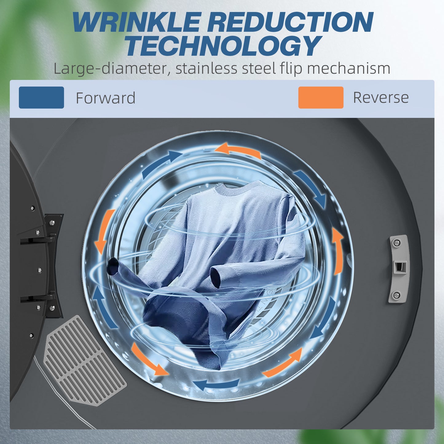 HOMCOM 4kg Compact 40-60℃  Tumble Dryer - Grey