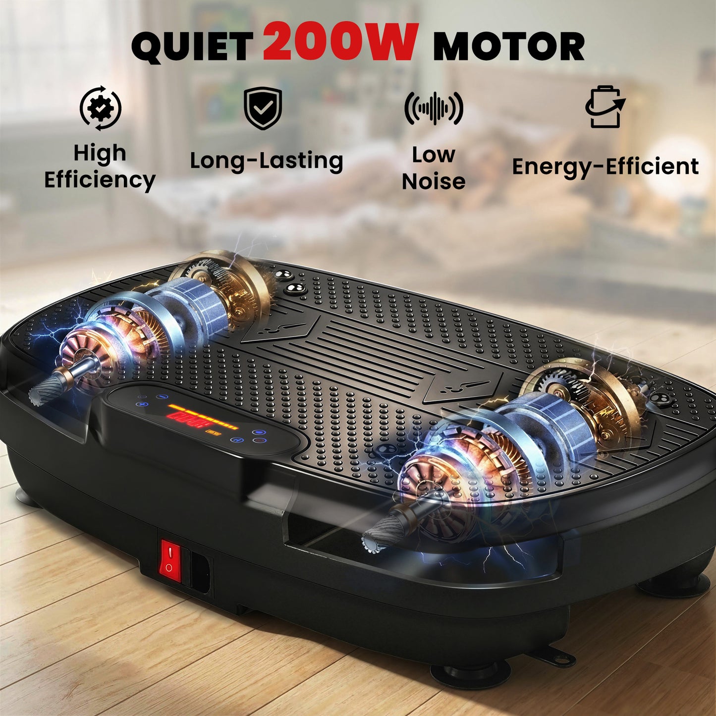 SPORTNOW Vibration Plate Exercise Machine with 120 Speed Levels, 5 Programs, Vibrating Plate with Resistance Bands