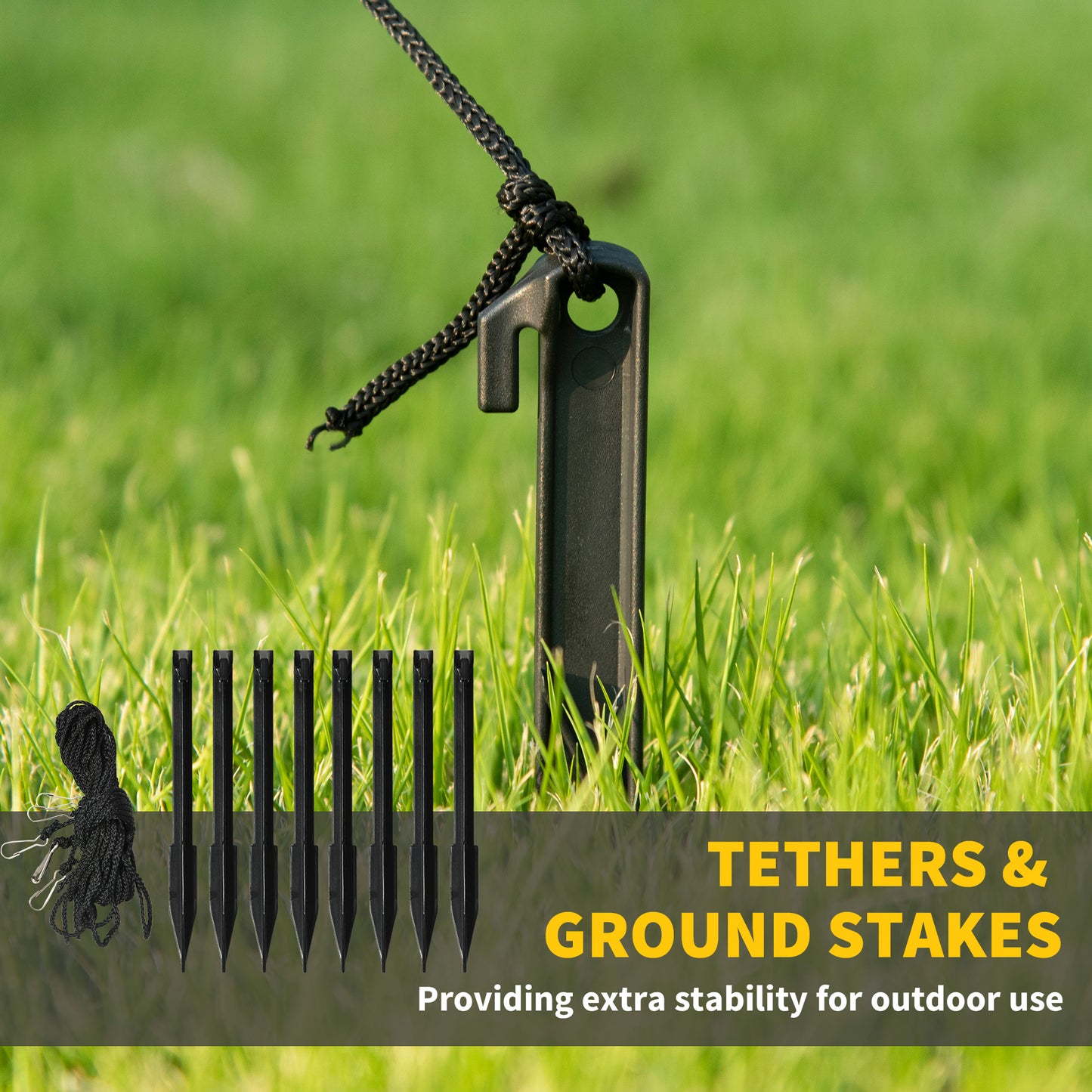 Outsunny Halloween 8FT Inflatable Pumpkin Ghost and Cat Combo with 9 LEDs, Self-Inflating Garden Party Decor - Outdoor Decorations, Orange