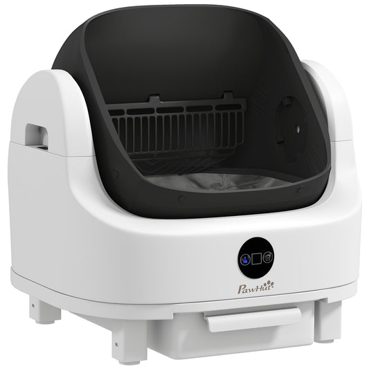 PawHut Self Cleaning Cat Litter Tray Top Opening Design, Automatic Litter Box More Space with Integrated Security Protection