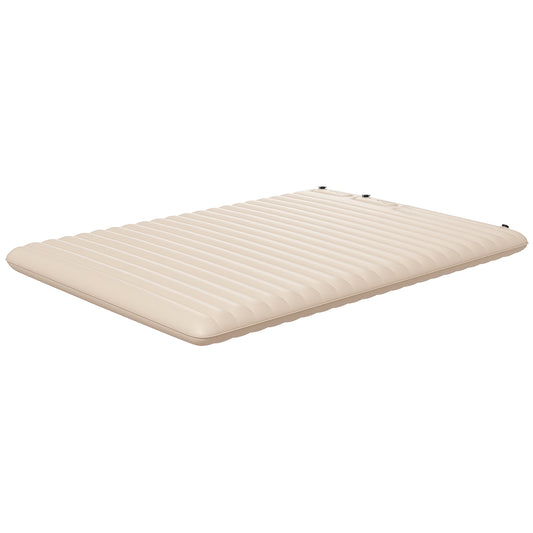 Outsunny Double Size Air Bed with Built-in Foot Pump and Carry Bag White