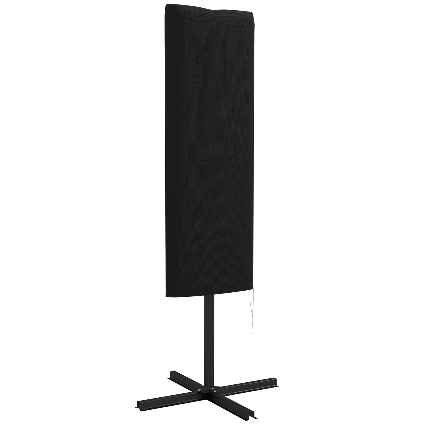 Outsunny Garden Parasol Cover, Outdoor Patio Umbrella Protector Weatherproof Garden Patio with Rod, Zipper for 2-4m Parasol, Ø60 x 160cm, Black