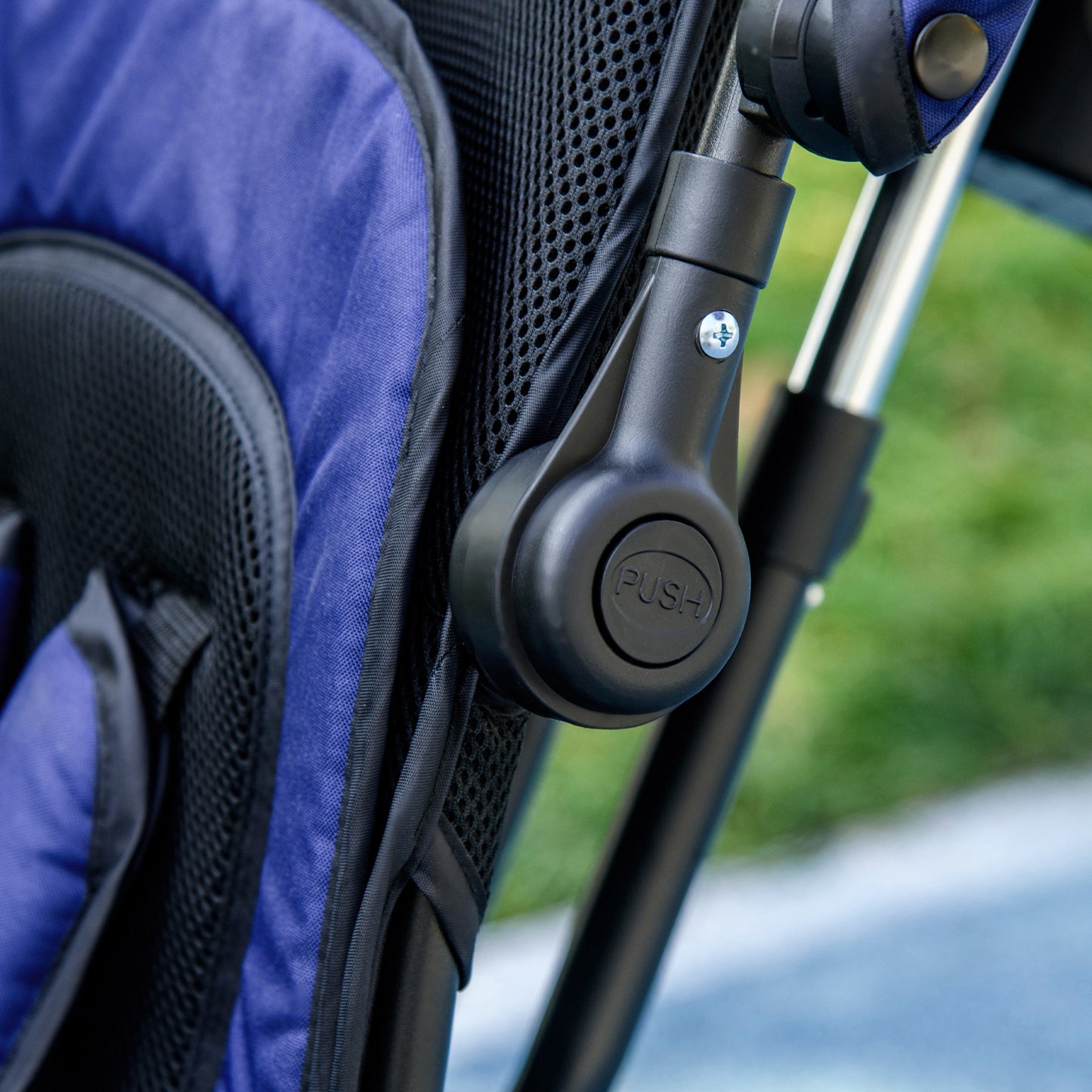 HOMCOM 4 in 1 Kids Trike Push Bike w/ Push Handle 5-point Safety Belt for 1-5 Year olds Dark Blue