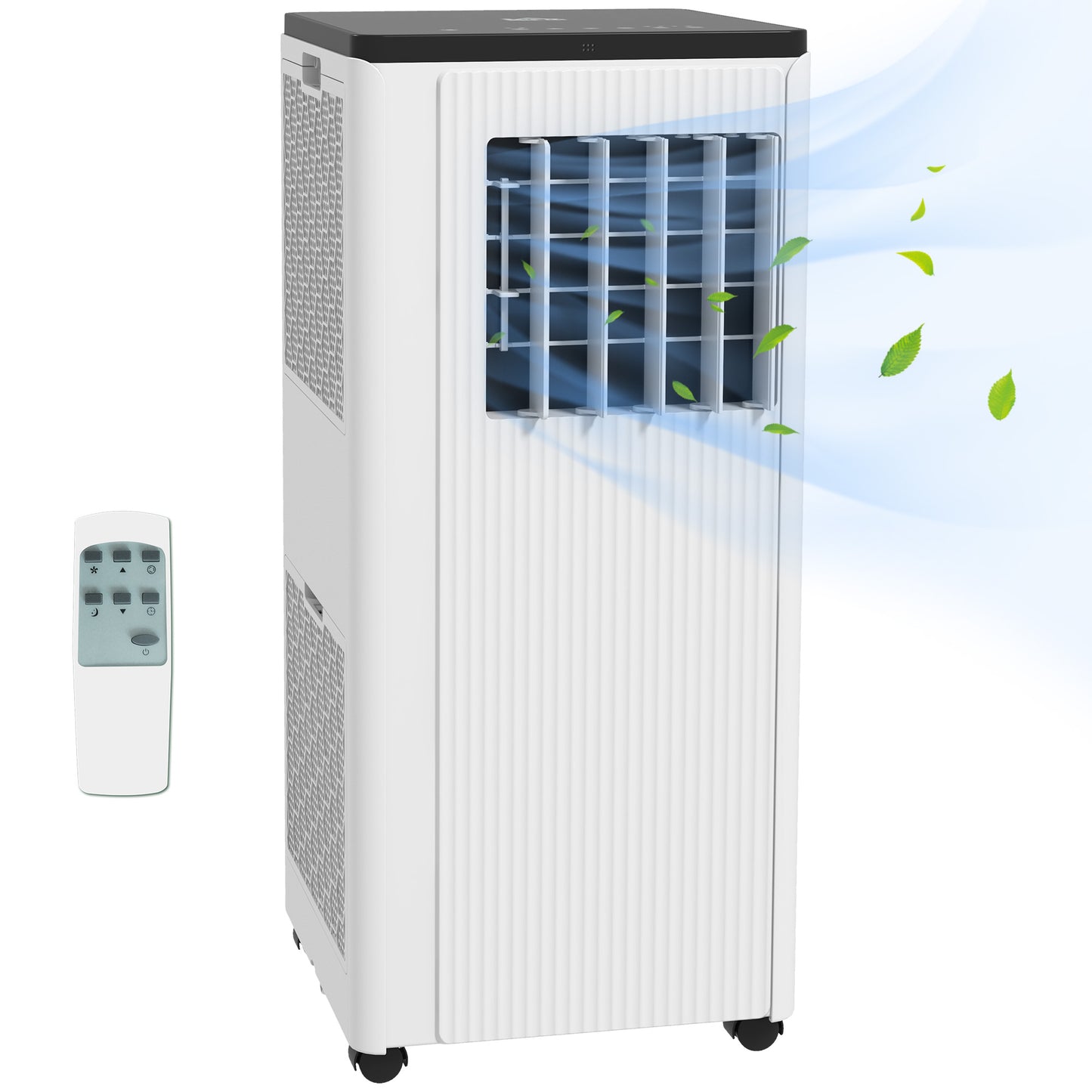 HOMCOM 7,000 BTU Mobile Air Conditioner 15m Smart Home WiFi with Dehumidifier Fan 24H Timer Window Kit White