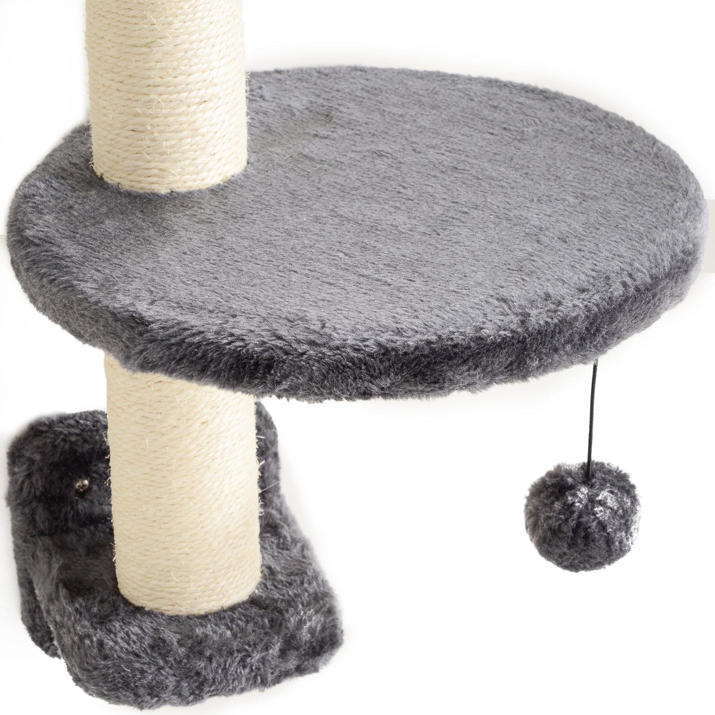 PawHut Four-Piece Cat Wall Furniture, with Hammock, Ladder, Platforms, Steps, for Indoor Use - Dark Grey