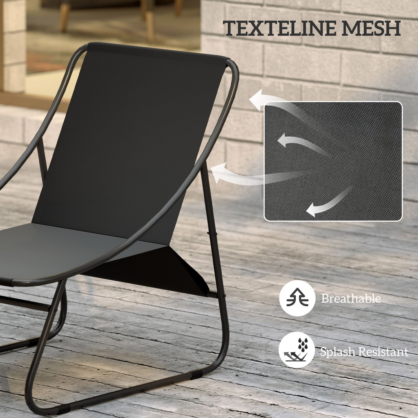 Outsunny 4 Seater Garden Furniture Set with Loveseat Sofa, Chairs, Glass Coffee Table, Cushions, Steel Outdoor Sofa, Grey