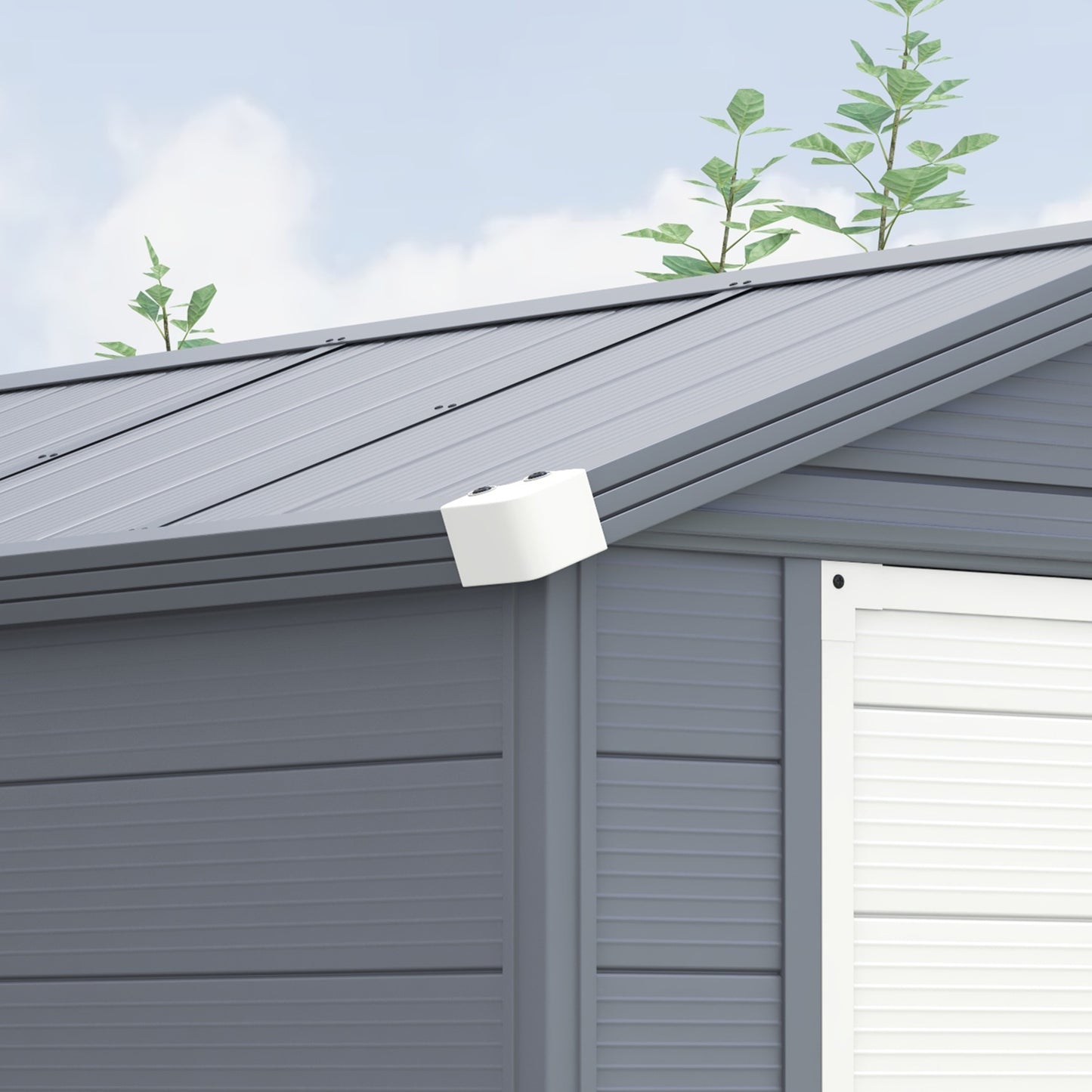 Outsunny 4 x 6ft Garden Shed with Lockable Door - Grey