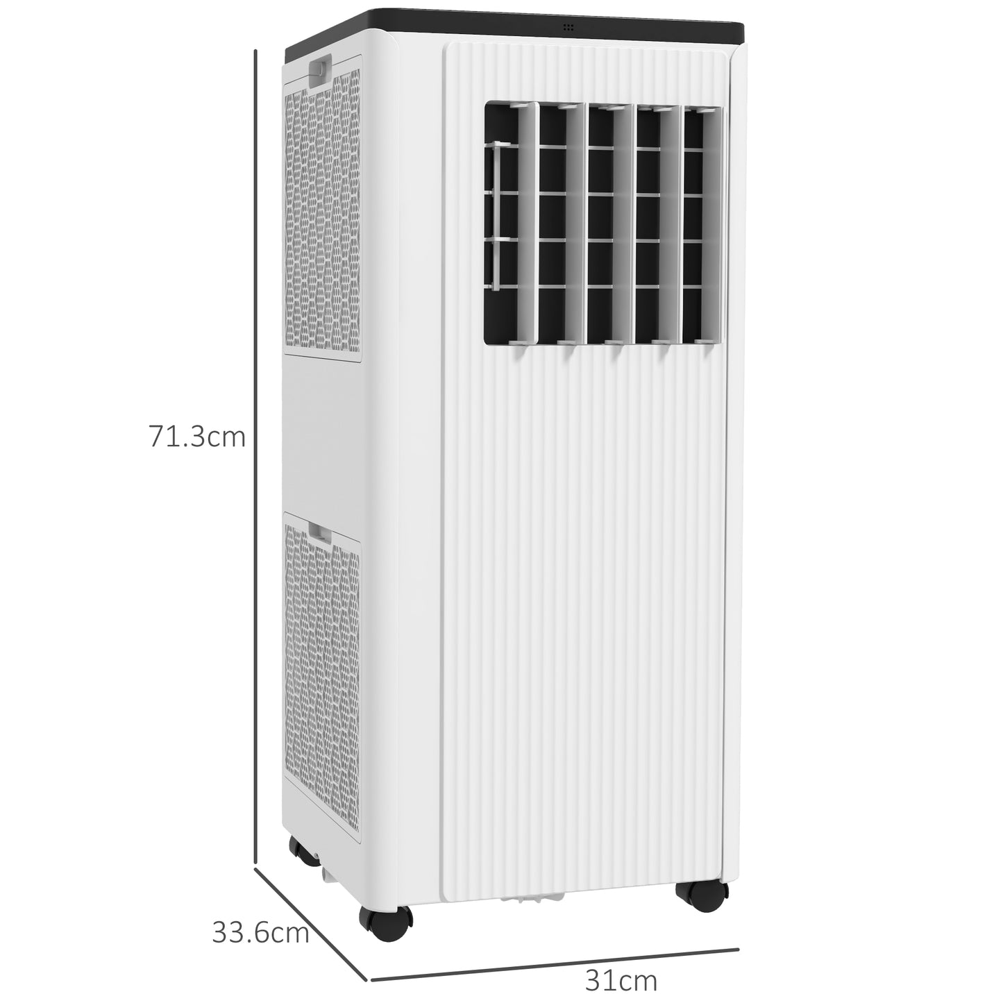 HOMCOM 9,000 BTU Mobile Air Conditioner 20m Smart Home WiFi with Dehumidifier Fan 24H Timer Window Kit White