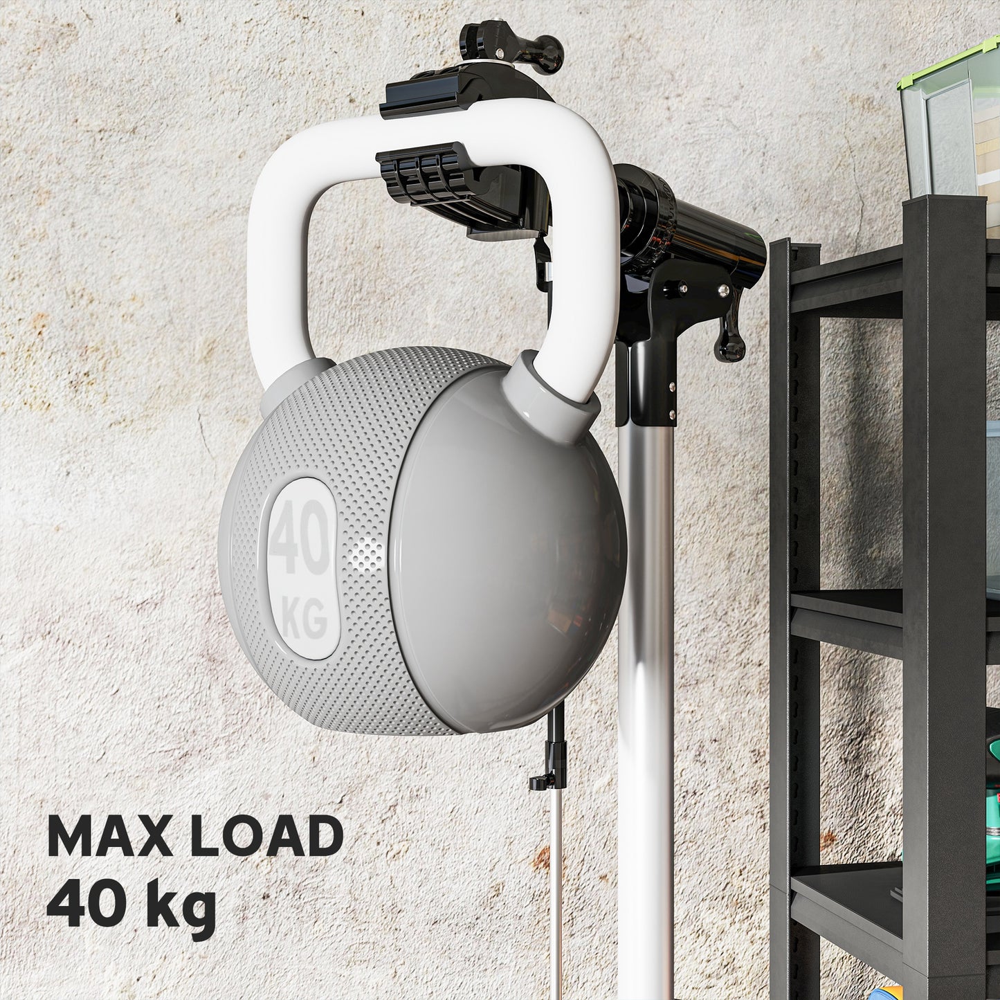 HOMCOM Bike Repair Stand, Heavy Duty, 40kg Max Load, Adjustable Height, Foldable & 360° Rotatable