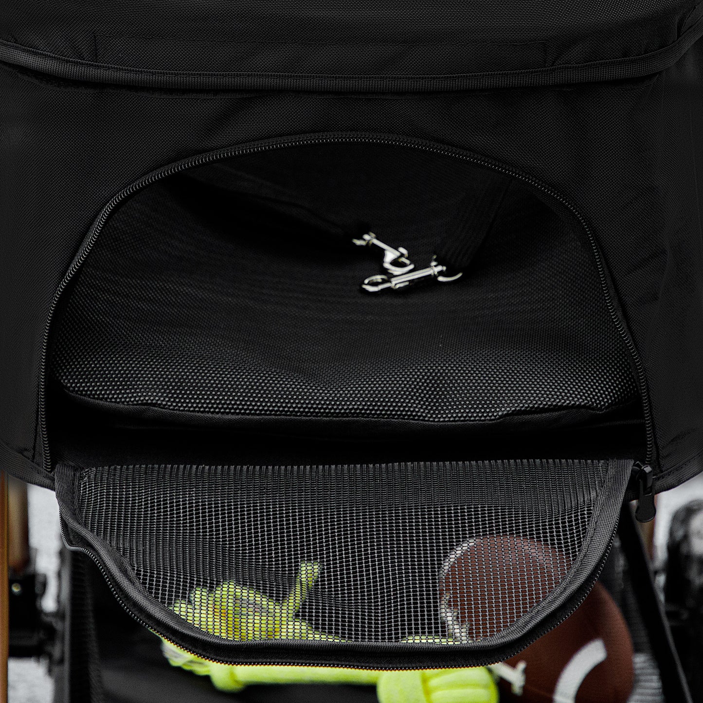 PawHut 3 in 1 Pet Stroller, Folding 4 Wheels Dog Pram with Detachable Carrier for Mini Dogs Cats, Black