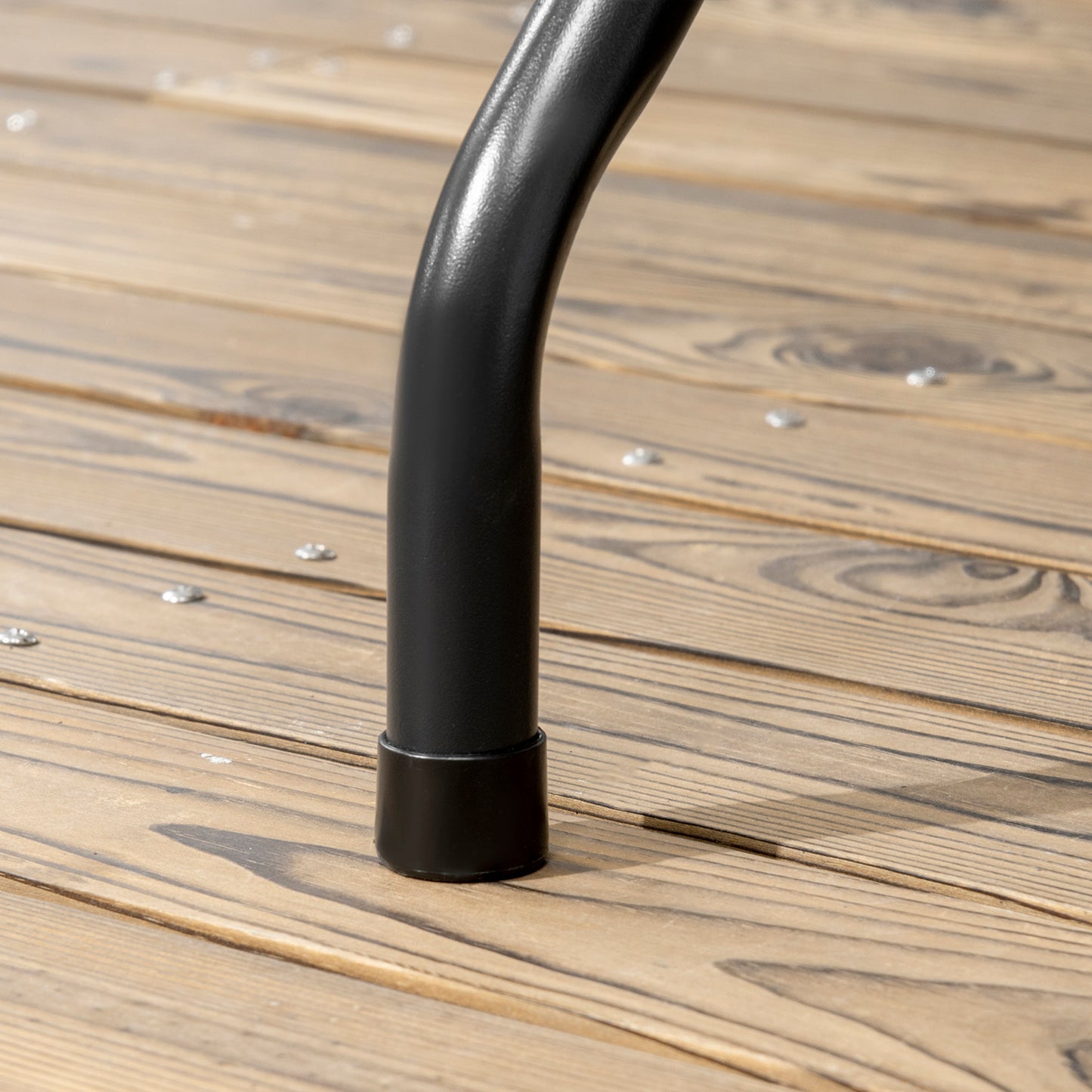 Outsunny Folding Garden Table for 6, Rectangular HDPE Top, Steel Frame, Foldable, Charcoal Grey