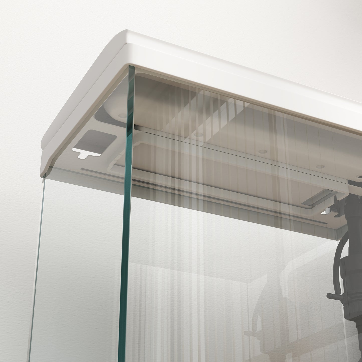 PawHut 27L Glass Fish Tank with Filter System, LED Light, Water Pump, for Betta, Goldfish, Shrimps, White