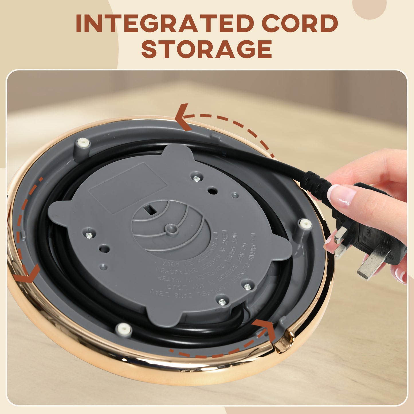 HOMCOM Electric Kettle, 1.7L, Fast Boil, 3kW Water Kettle with Removable Washable Anti-scale Filter - Grey