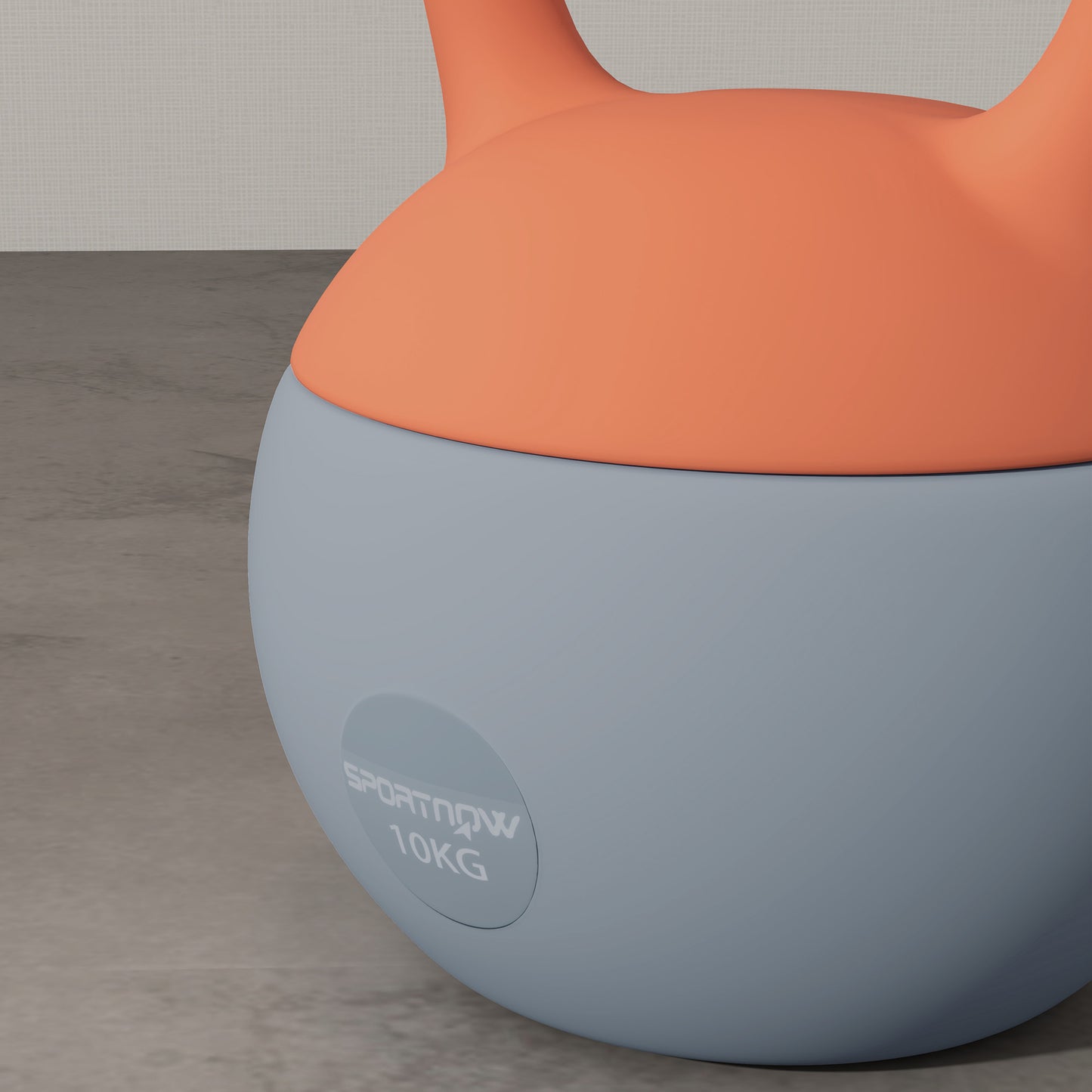 SPORTNOW Soft Kettlebell, 10kg Kettle Bell with Non-Slip Handle for Home Gym Weight Lifting and Strength Training, Orange and Grey