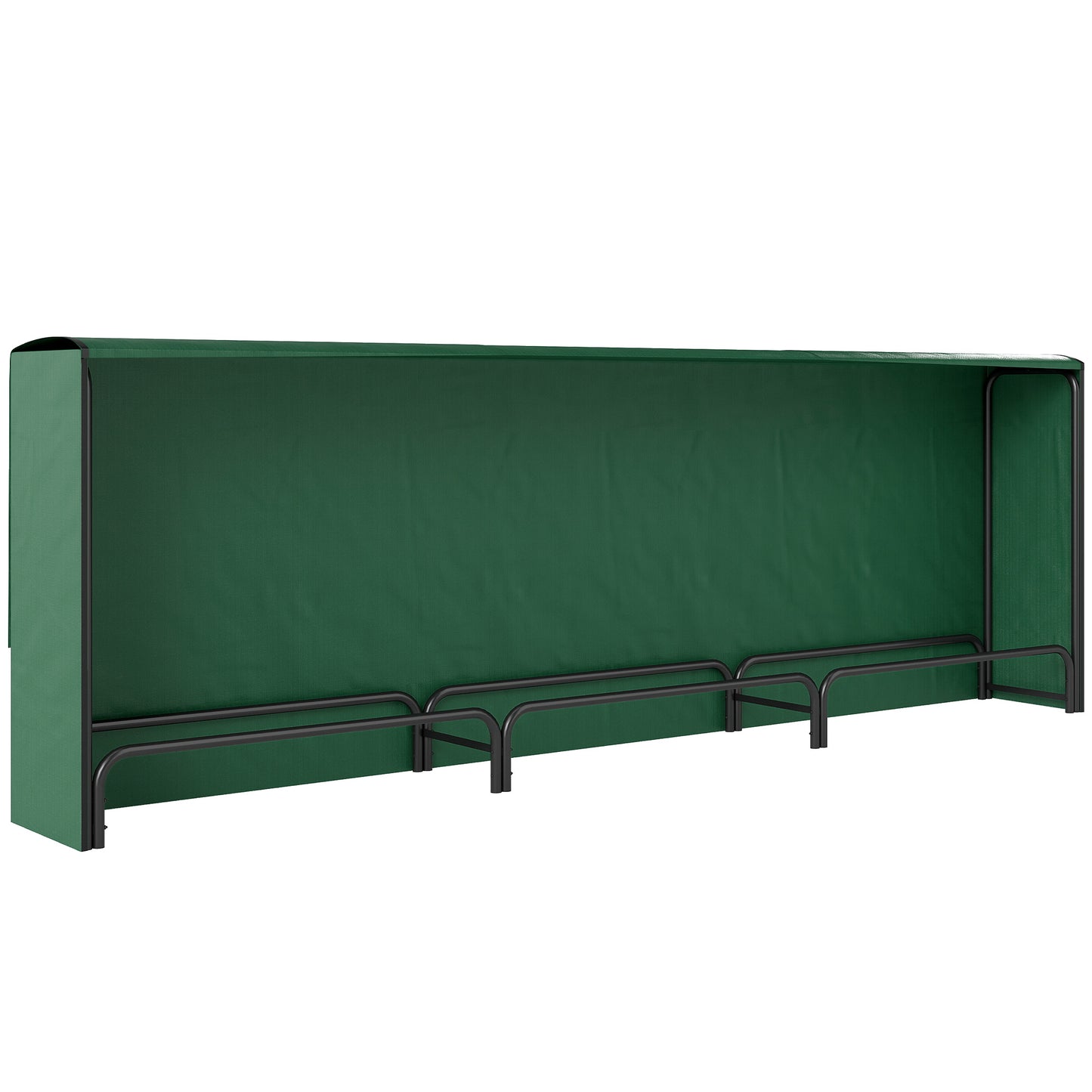 Outsunny Firewood Rack with Waterproof Cover, Heavy Duty Metal Log Store for Fireplace, 300x36x99 cm, Dark Green