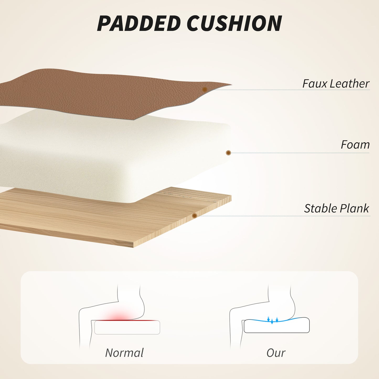 HOMCOM 155° Reclining Faux Leather Swivel Office Chair - Brown