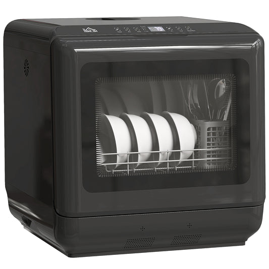HOMCOM 6L Five-Mode Tabletop Dishwasher - Black
