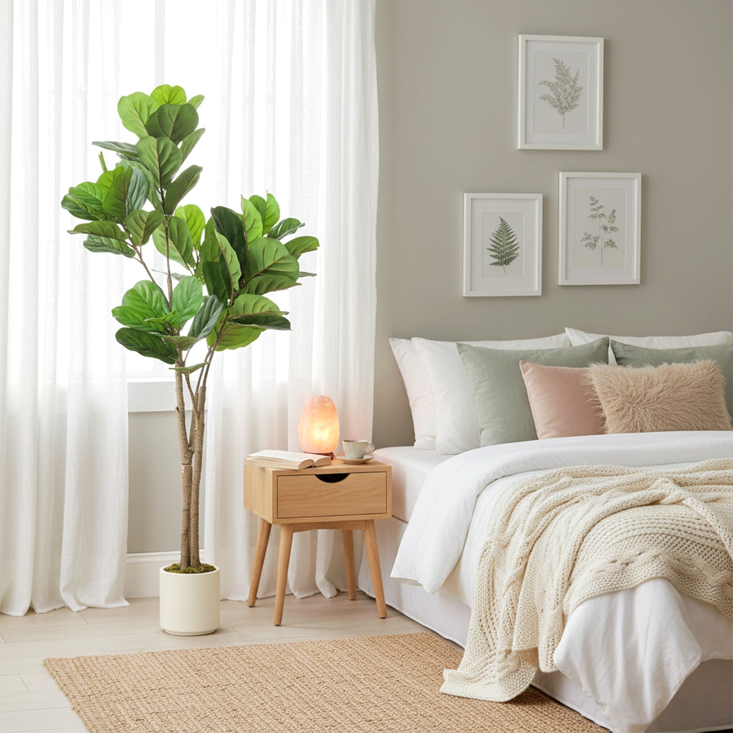 HOMCOM 150cm Artificial Ficus Tree - Green