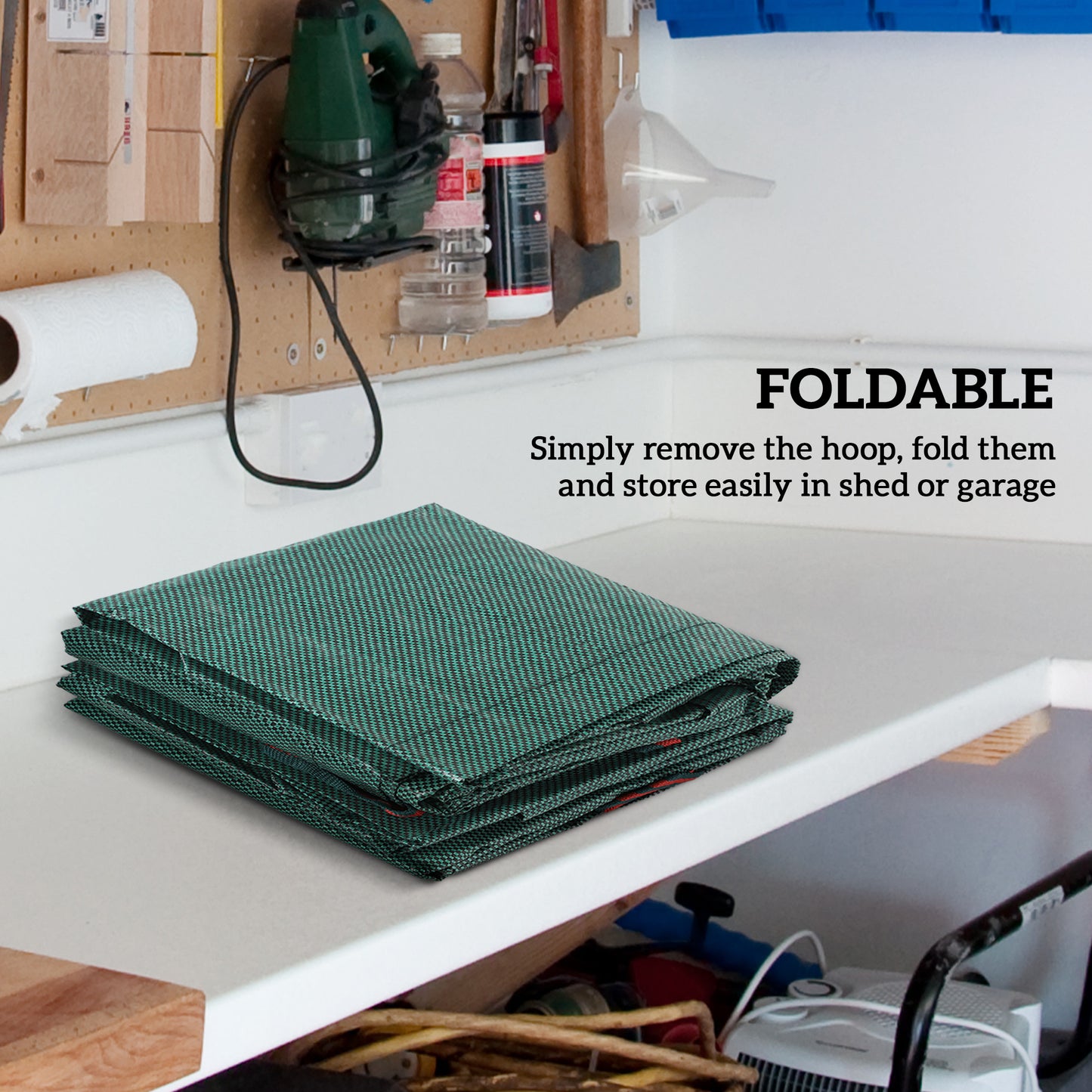 Outsunny Garden Waste Bags, 300L, Set of 3, Heavy Duty, Foldable, Reusable Sacks with Handles, Green