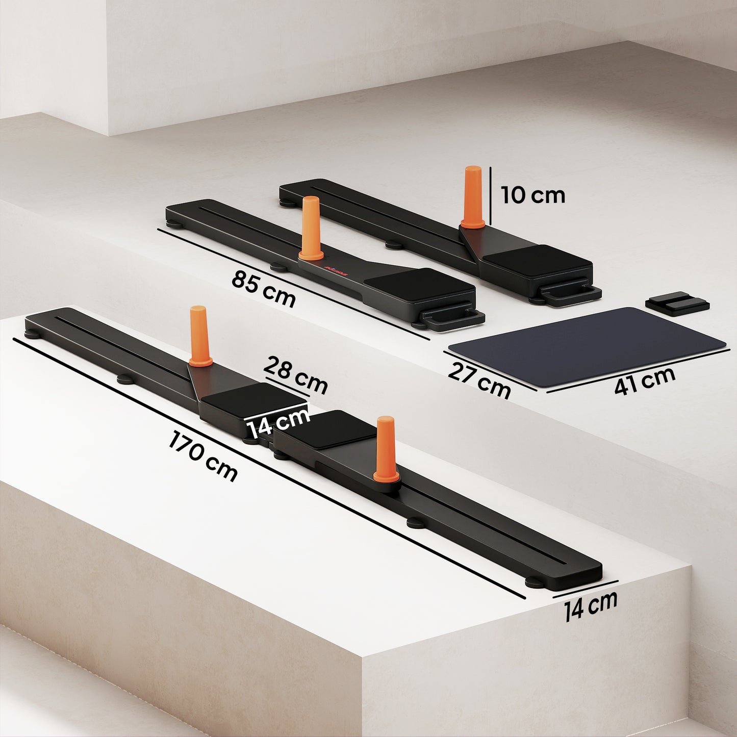 SPORTNOW Push Up Board Set of 2, Multifunctional Workout Equipment with Dual Glide Rails for Home Gym Set of 2