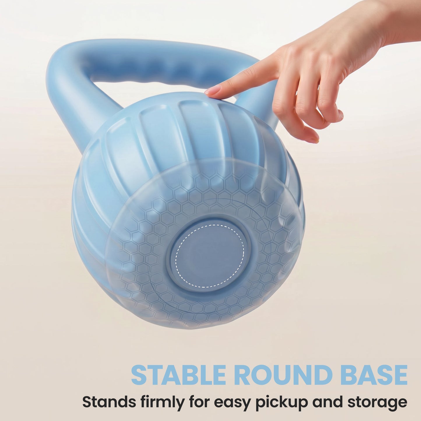 SPORTNOW Kettlebell for Strength Training Kettle Bell with Non-Slip Handle 10 kg Blue