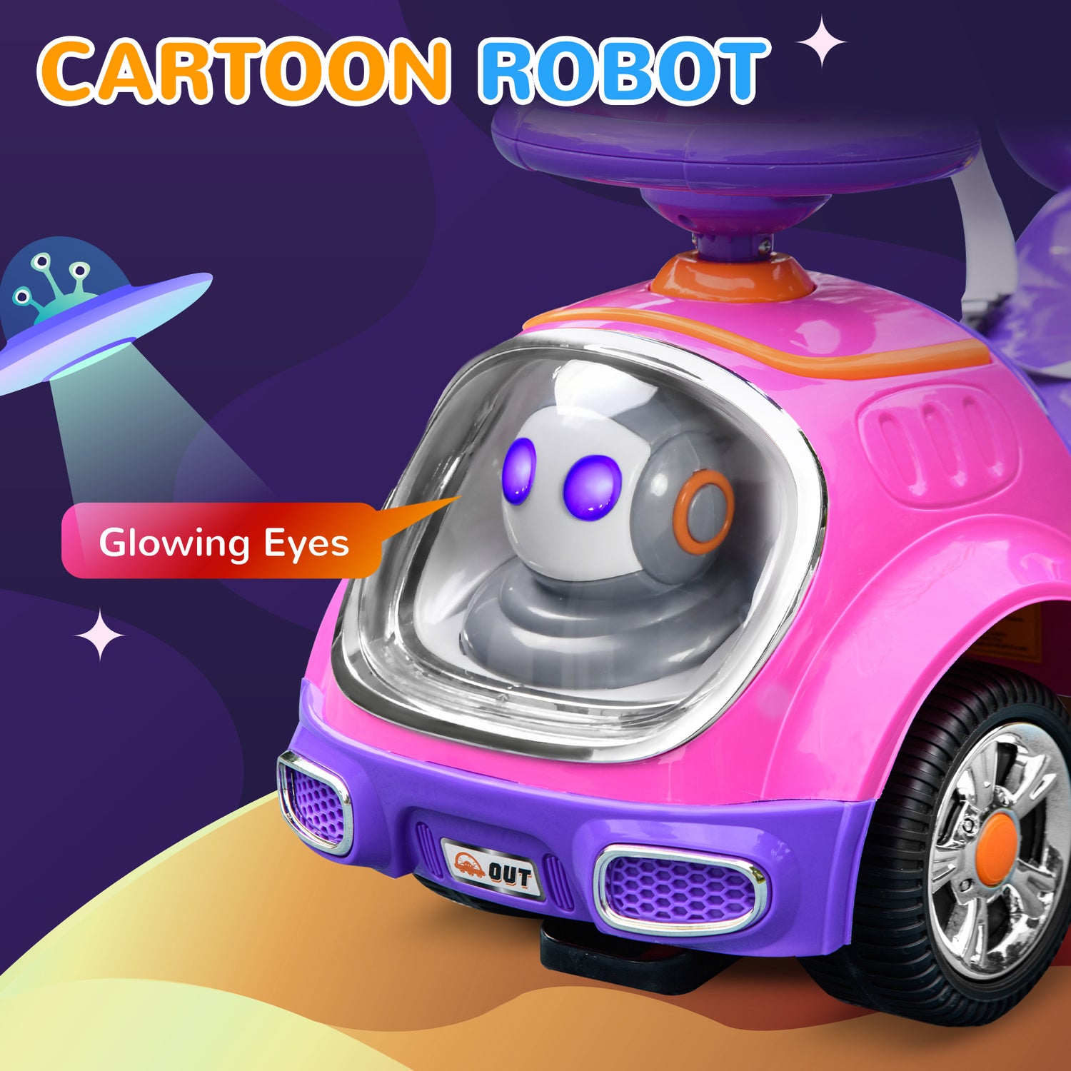 AIYAPLAY 3-in-1 Push- Und Rutschauto – Roboter-Thema – Licht, Musik, Hupe – Mit Griff & Aufbewahrung – Für 12-36 Monate AIYAPLAY 3-in-1 Push- Und Rutschauto – Roboter-Thema – Licht, Musik, Hupe – Mit Griff & Aufbewahrung – Für 12-36 Monate