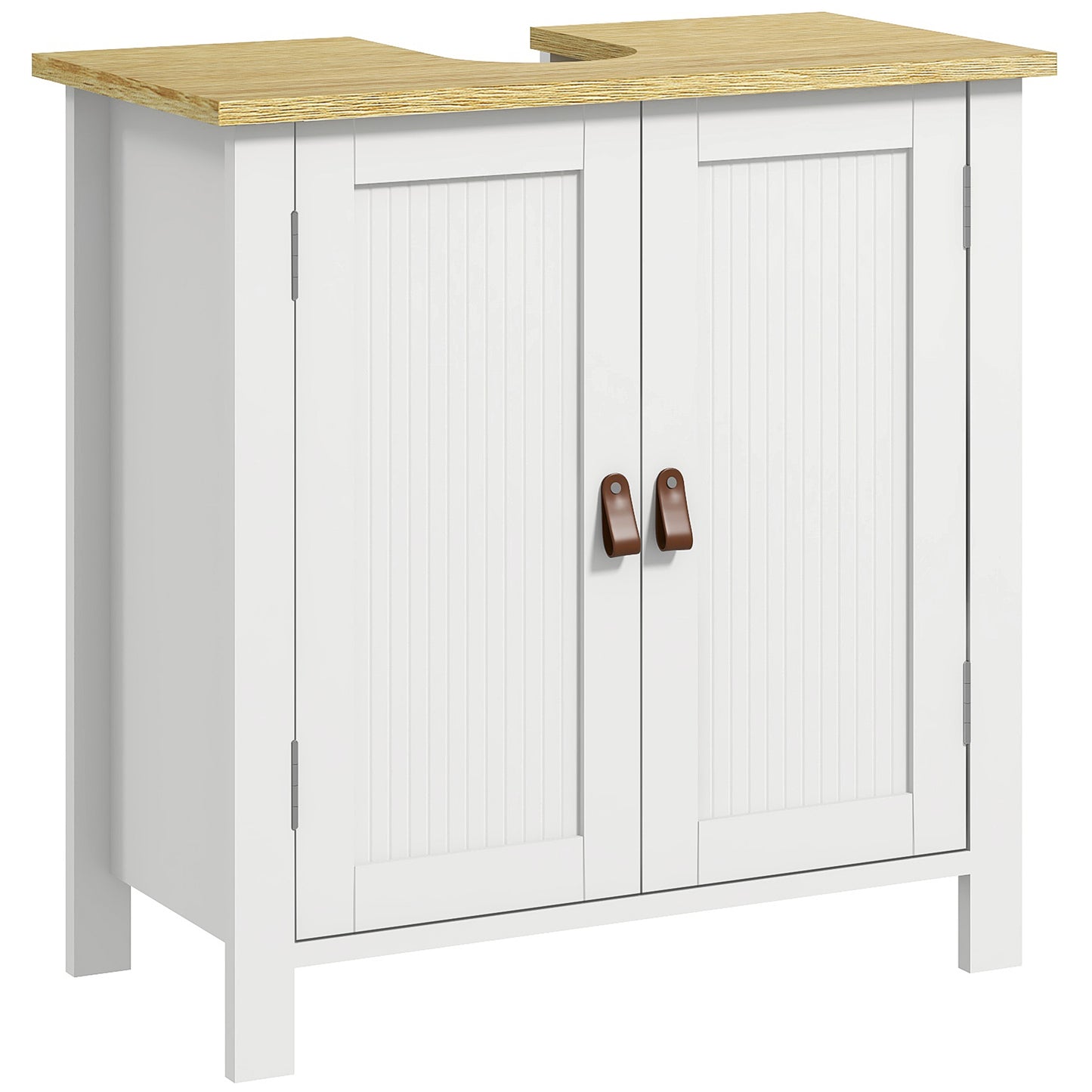 kleankin Under Sink Bathroom Cabinet for Basin without Pedestal - White