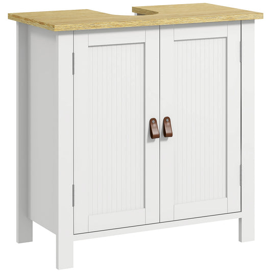 kleankin Under Sink Bathroom Cabinet for Basin without Pedestal - White