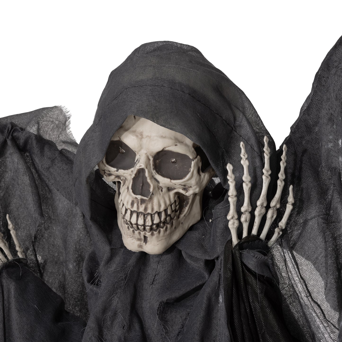 HOMCOM 195cm Winged Grim Reaper Halloween Animatronic with Sound, Lights, and Effects