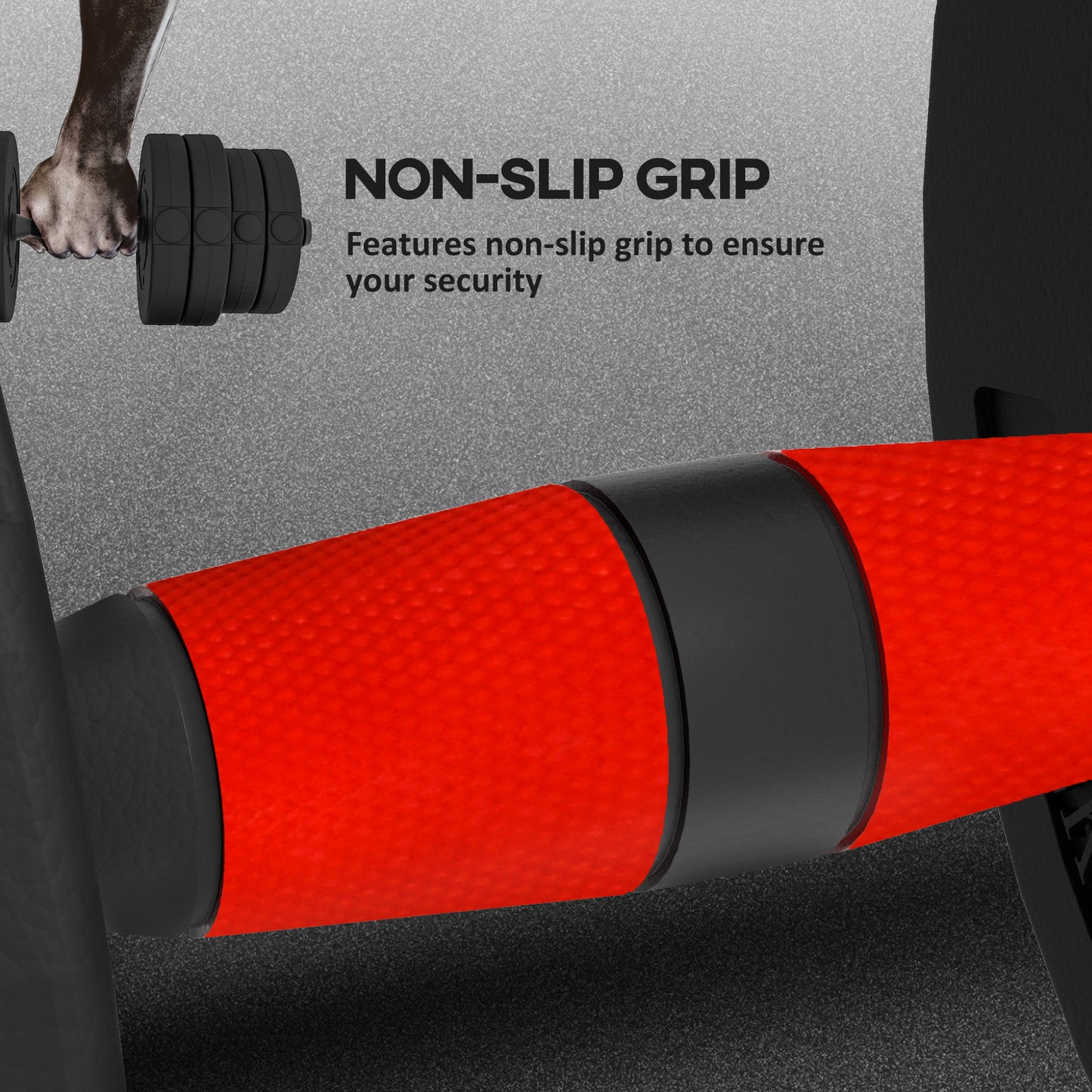 HOMCOM 30kg Adjustable Dumbbells Set, 2-in-1 Weight Barbell for Fitness Training, Black