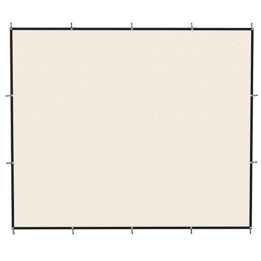 Outsunny Sun Shade Sail UV Protection Canopy with Stainless Steel Eyelets for Patio Garden 3 x 3.6 m Beige