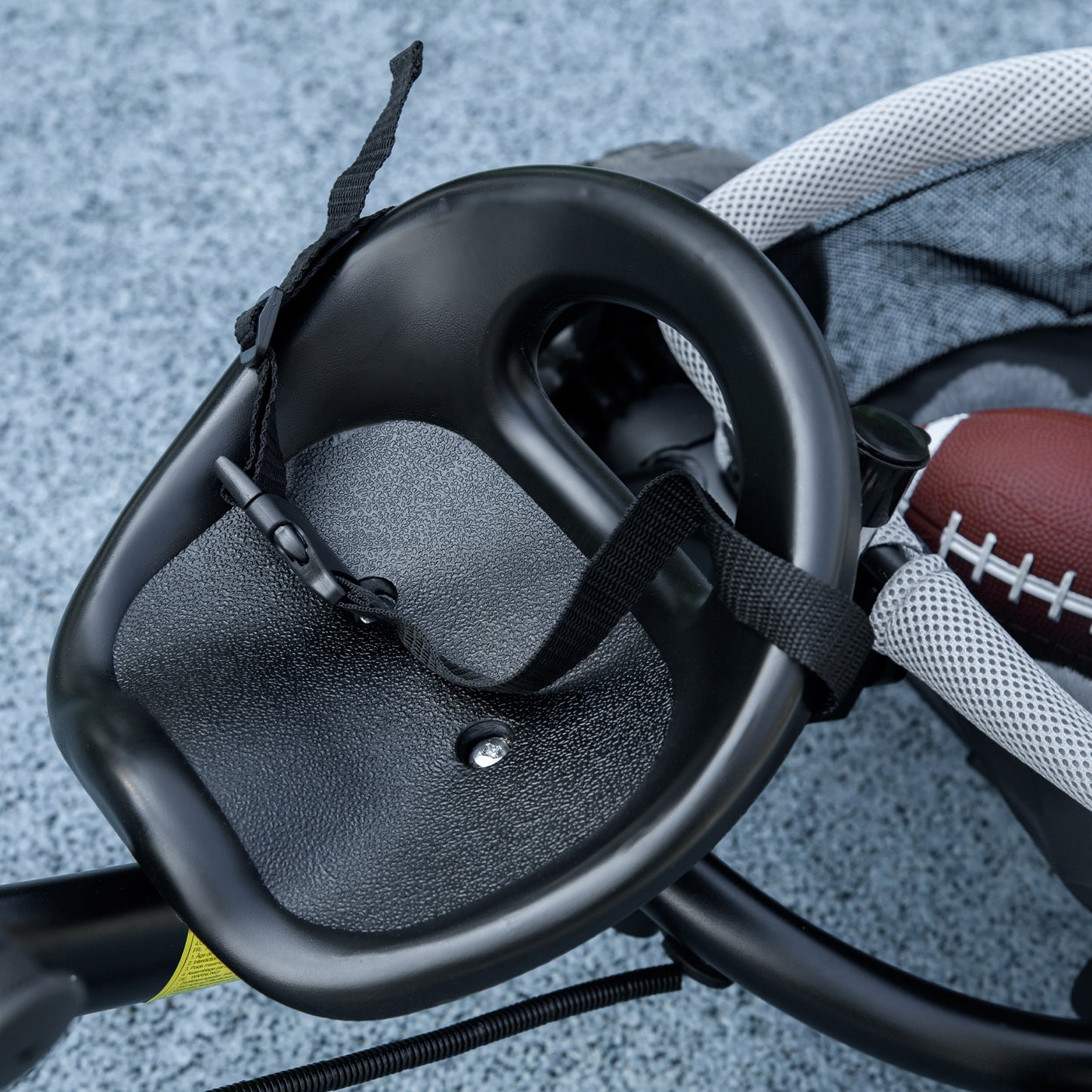 HOMCOM 4 in 1 Kids Trike Push Bike w/ Push Handle 5-point Safety Belt for 1-5 Year olds Grey