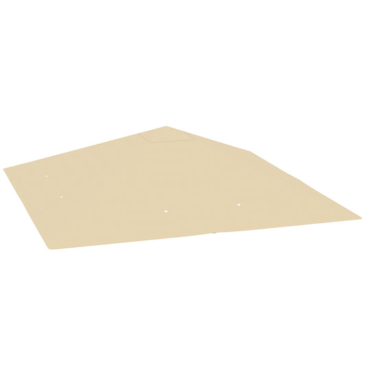Outsunny 3 x 3(m) Gazebo Canopy Replacement Cover, TOP COVER ONLY, Beige