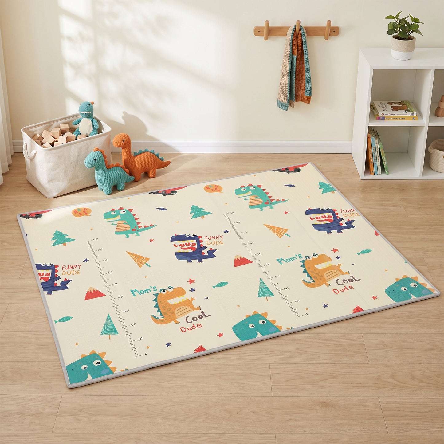 AIYAPLAY Foldable Reversible Baby Play Mat 180 x 150 cm, Waterproof, Non-Slip for Crawling and Learning, Animals & Forest Theme