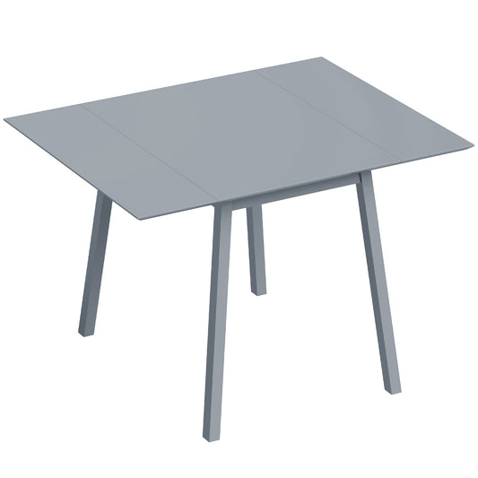 HOMCOM Solid Wood Folding Dining Table, Drop Leaf Table for 2-4 People,  Rectangle Kitchen Table