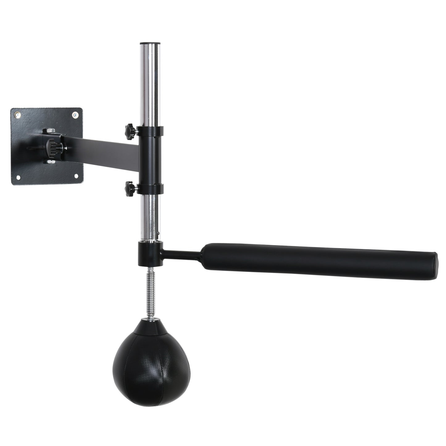 HOMCOM Wall Mount Height Adjustable Speed Bag Boxing, Height Adjustable Punching Bag, Training Kit